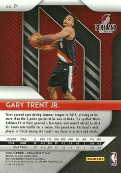 2018-19 Panini Prizm #71 Gary Trent Jr. Back