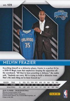 2018-19 Panini Prizm #109 Melvin Frazier Jr. Back