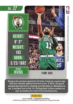 2018-19 Panini Contenders #32 Kyrie Irving Back