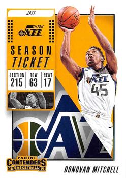 2018-19 Panini Contenders #39 Donovan Mitchell Front