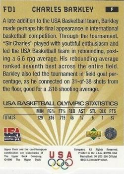 1996 Upper Deck USA - Follow Your Dreams Exchange Silver #FD1 Charles Barkley Back