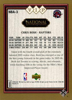 2006 Upper Deck National Convention - VIP #NBA-3 Chris Bosh Back