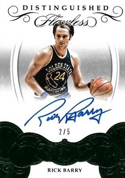 2017-18 Panini Flawless - Distinguished Autos Green #DA-RB Rick Barry Front