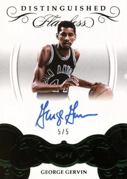 2017-18 Panini Flawless - Distinguished Autos Green #DA-GG George Gervin Front