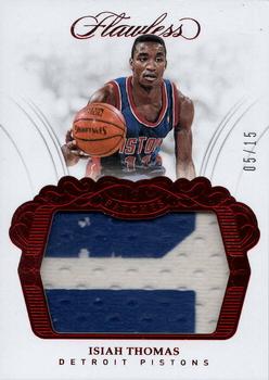 2017-18 Panini Flawless - Patches Ruby #P-ITH Isiah Thomas Front