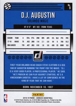 2018-19 Donruss - Holo Green and Yellow Laser #9 D.J. Augustin Back