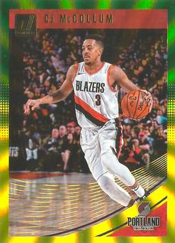 2018-19 Donruss - Holo Green and Yellow Laser #11 C.J. McCollum Front