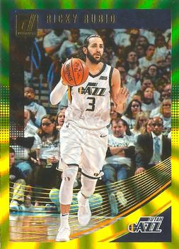 2018-19 Donruss - Holo Green and Yellow Laser #53 Ricky Rubio Front