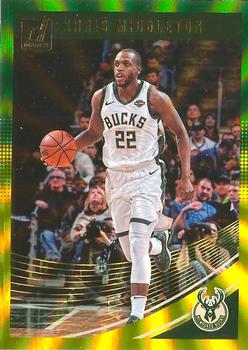 2018-19 Donruss - Holo Green and Yellow Laser #75 Khris Middleton Front