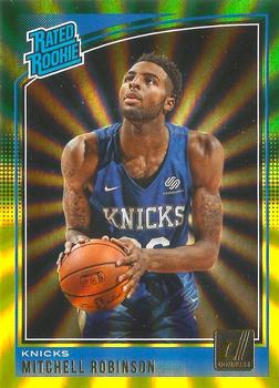 2018-19 Donruss - Holo Green and Yellow Laser #163 Mitchell Robinson Front