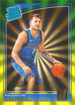 2018-19 Donruss - Holo Green and Yellow Laser #177 Luka Doncic Front