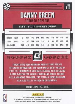 2018-19 Donruss - Press Proof Purple #111 Danny Green Back
