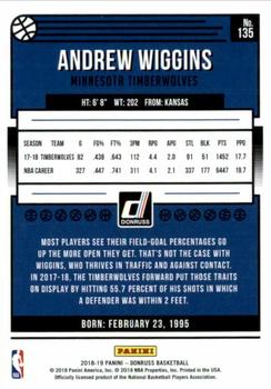 2018-19 Donruss - Press Proof Purple #135 Andrew Wiggins Back
