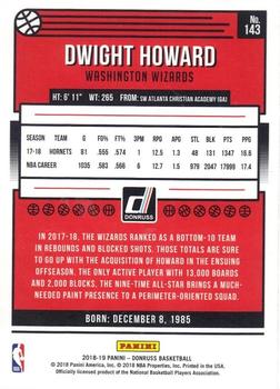2018-19 Donruss - Press Proof Purple #143 Dwight Howard Back