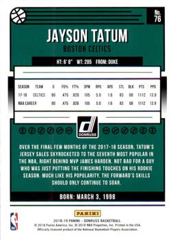 2018-19 Donruss - Press Proof Silver #76 Jayson Tatum Back