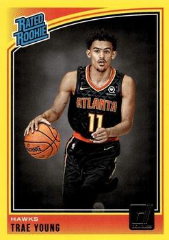 2018-19 Donruss - Yellow Flood #198 Trae Young Front