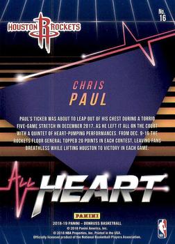 2018-19 Donruss - All Heart #16 Chris Paul Back