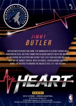 2018-19 Donruss - All Heart Press Proof #2 Jimmy Butler Back