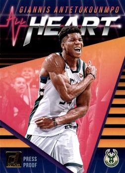 2018-19 Donruss - All Heart Press Proof #4 Giannis Antetokounmpo Front
