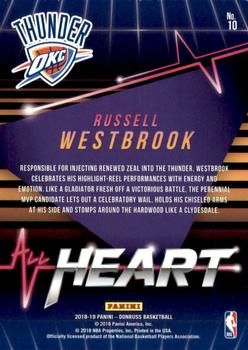 2018-19 Donruss - All Heart Press Proof #10 Russell Westbrook Back