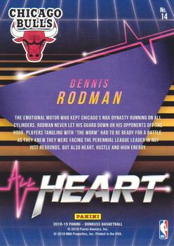 2018-19 Donruss - All Heart Press Proof #14 Dennis Rodman Back