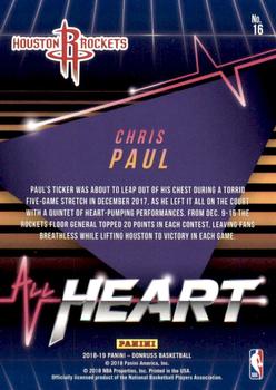 2018-19 Donruss - All Heart Press Proof #16 Chris Paul Back