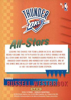 2018-19 Donruss - All-Stars #3 Russell Westbrook Back