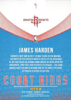2018-19 Donruss - Court Kings #1 James Harden Back