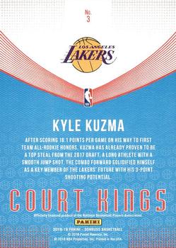 2018-19 Donruss - Court Kings #3 Kyle Kuzma Back