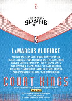 2018-19 Donruss - Court Kings #17 LaMarcus Aldridge Back