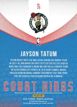 2018-19 Donruss - Court Kings #25 Jayson Tatum Back