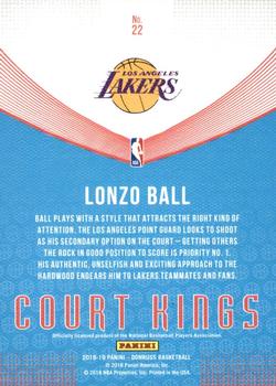 2018-19 Donruss - Court Kings Press Proof #22 Lonzo Ball Back