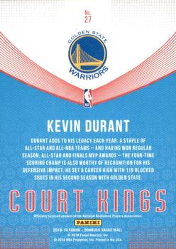 2018-19 Donruss - Court Kings Press Proof #27 Kevin Durant Back