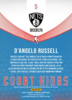 2018-19 Donruss - Court Kings Press Proof #32 D'Angelo Russell Back