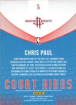 2018-19 Donruss - Court Kings Press Proof #35 Chris Paul Back