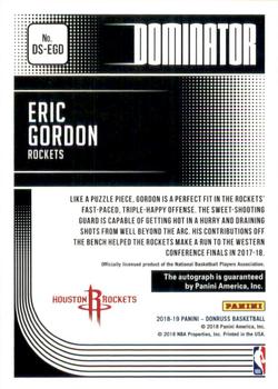2018-19 Donruss - Dominator Signatures #DS-EGD Eric Gordon Back