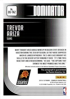 2018-19 Donruss - Dominator Signatures #DS-TAZ Trevor Ariza Back