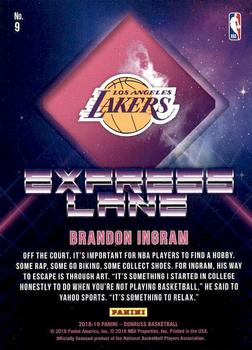 2018-19 Donruss - Express Lane #9 Brandon Ingram Back