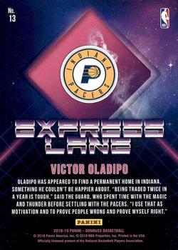 2018-19 Donruss - Express Lane #13 Victor Oladipo Back