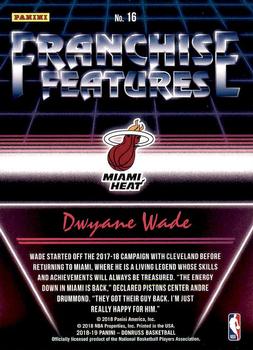 2018-19 Donruss - Franchise Features #16 Dwyane Wade Back