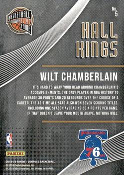 2018-19 Donruss - Hall Kings #5 Wilt Chamberlain Back