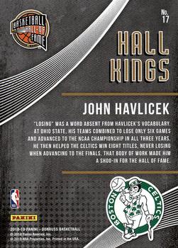 2018-19 Donruss - Hall Kings #17 John Havlicek Back