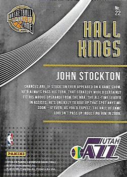 2018-19 Donruss - Hall Kings #22 John Stockton Back