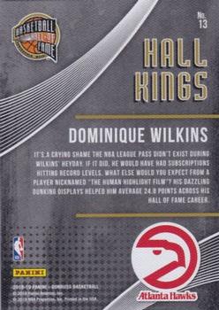 2018-19 Donruss - Hall Kings Press Proof #13 Dominique Wilkins Back