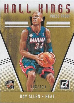 2018-19 Donruss - Hall Kings Press Proof Orange #8 Ray Allen Front