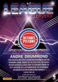 2018-19 Donruss - League Leaders #2 Andre Drummond Back