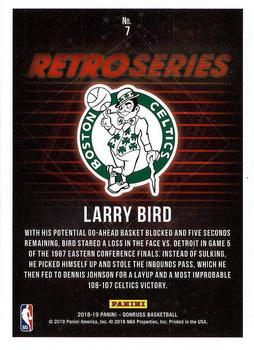 2018-19 Donruss - Retro Series #7 Larry Bird Back