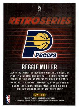 2018-19 Donruss - Retro Series #26 Reggie Miller Back
