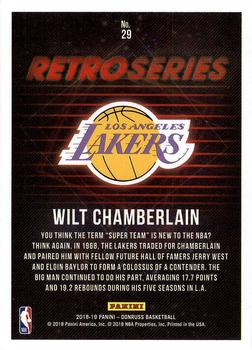 2018-19 Donruss - Retro Series #29 Wilt Chamberlain Back
