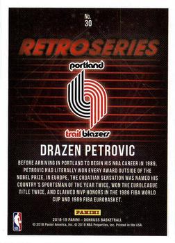 2018-19 Donruss - Retro Series #30 Drazen Petrovic Back